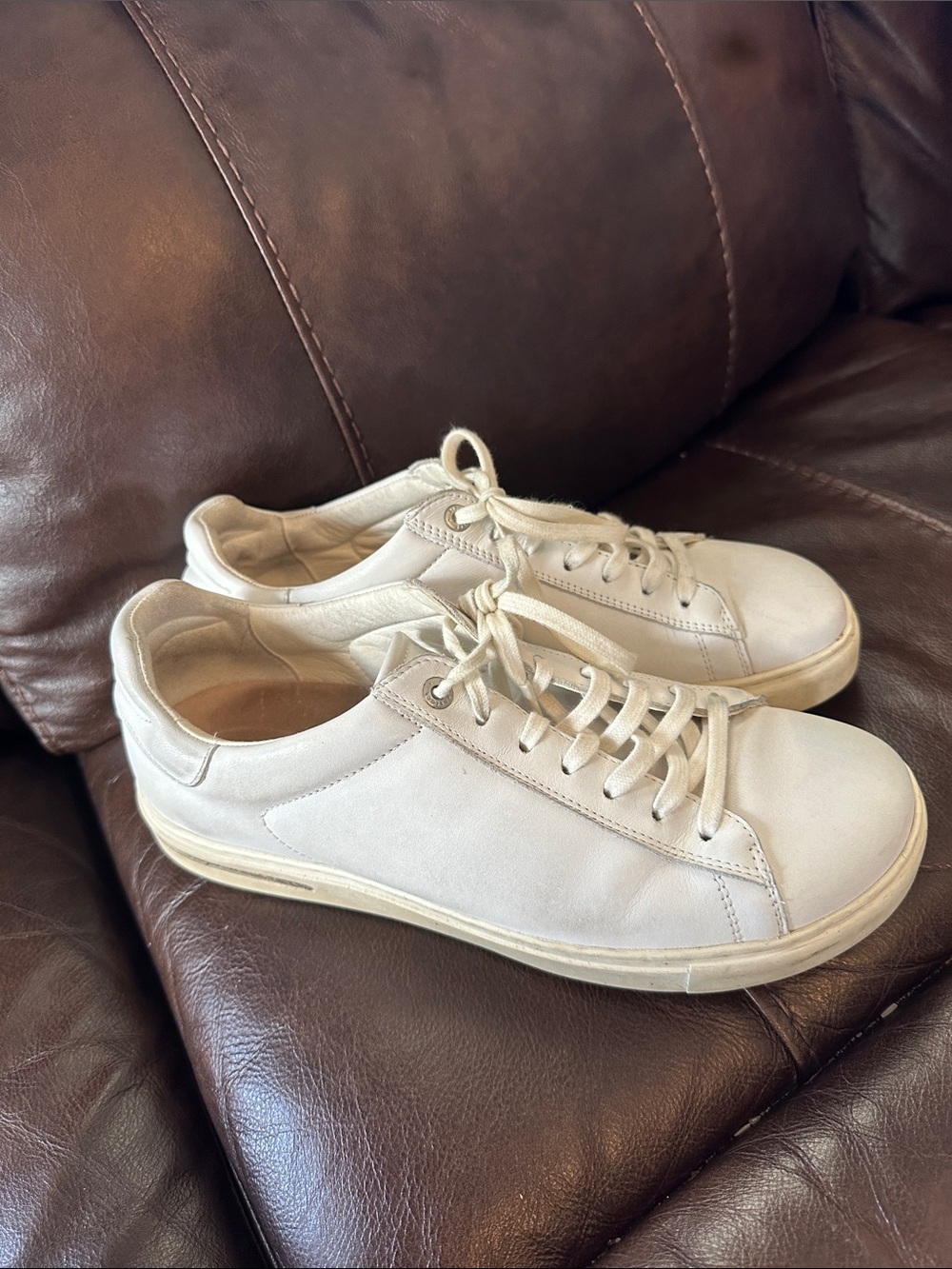 Birkenstock Women's Classic White Low-Top Sneakers - Picture 4 of 15